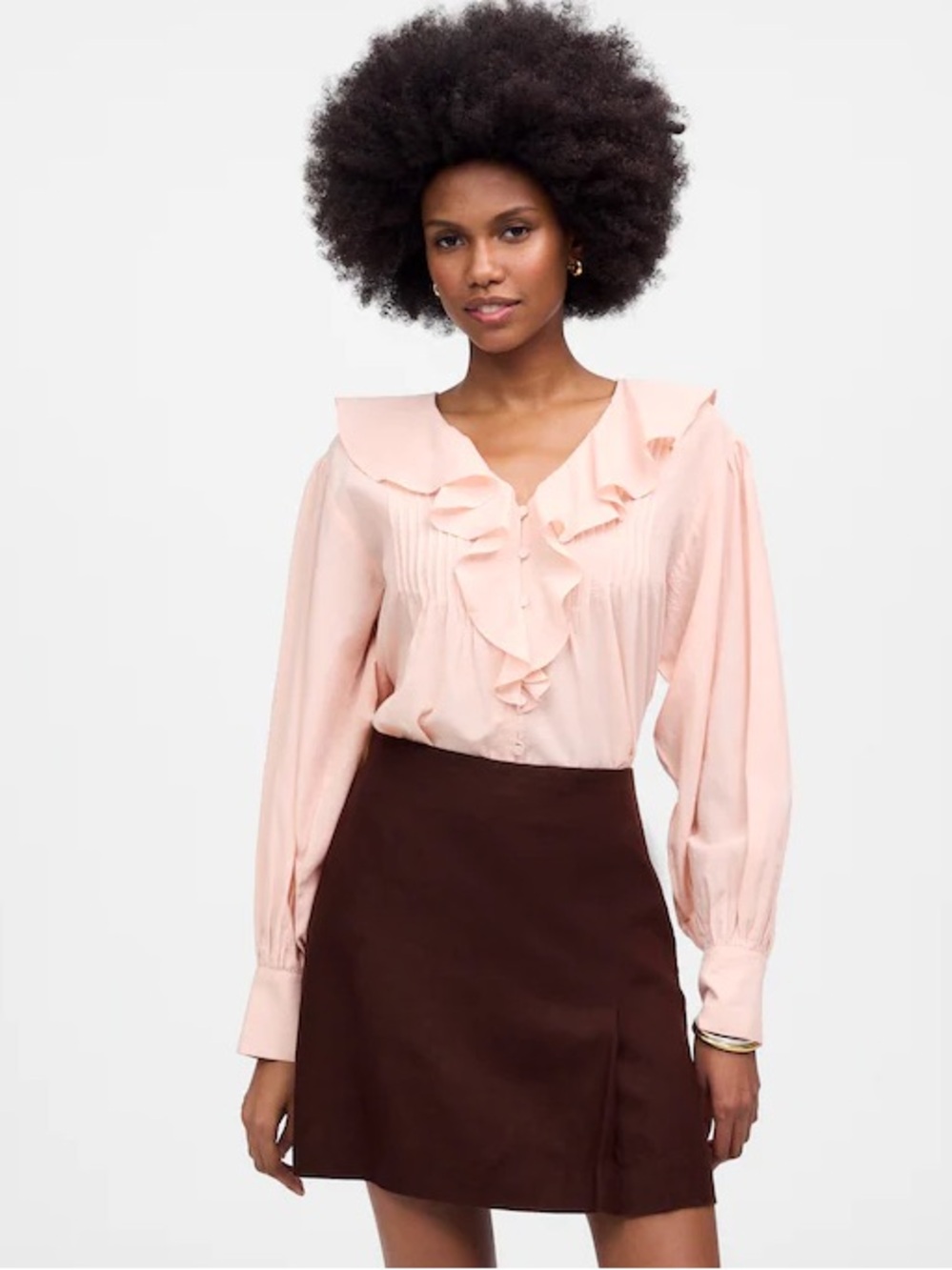 NWT Madewell Pleated Linen Mini Skirt chocolate raisin 14 ZIPPER STUCK ON LINING